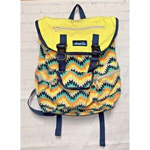 KAVU Libby Rope Backpack Book Bag Aztec Southwest yellow orange blue